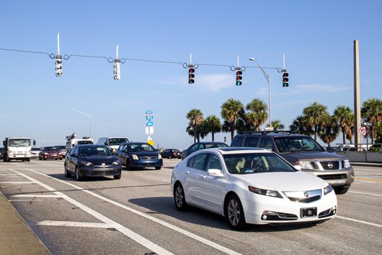 Eastbound Boyton Beach Blvd at I-95